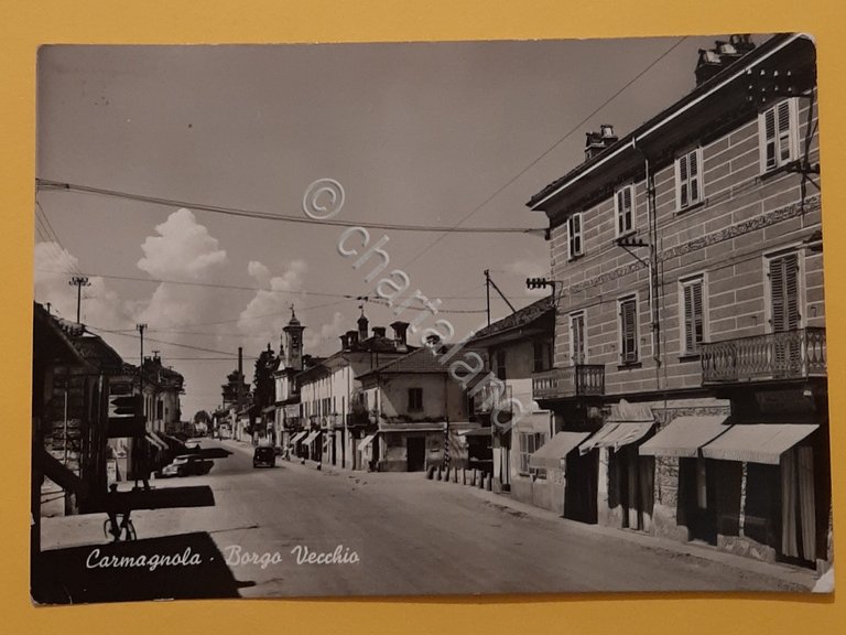 Cartolina Carmagnola - Borgo Vecchio - 1959