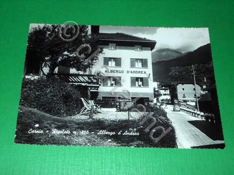 Cartolina Carnia - Rigolato - Albergo d' Andrea 1950 ca.