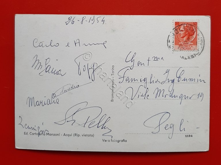 Cartolina Carpeneto - Il Castello - 1954 | Immagine Gallery 4