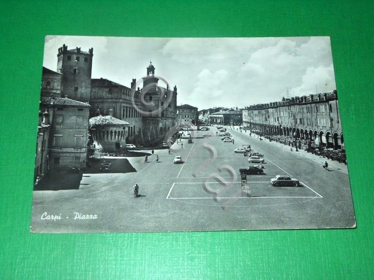 Cartolina Carpi - Piazza 1961