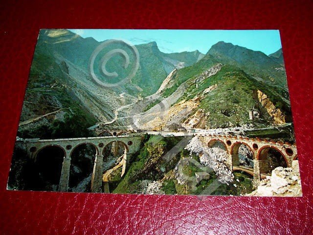 Cartolina Carrara - Cave - Ponti di Vara 1976.