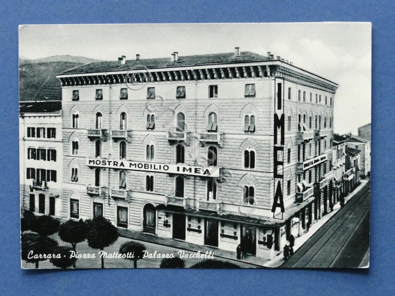 Cartolina Carrara - Piazza Matteotti - Palazzo Vacchelli - 1950 …