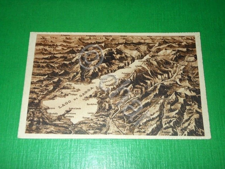 Cartolina Cartina geografica del Lago di Garda e suoi dintorni …