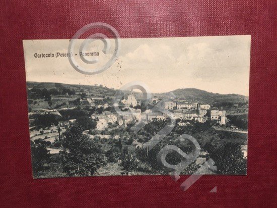 Cartolina Cartoceto - Pesaro - Panorama - 1948