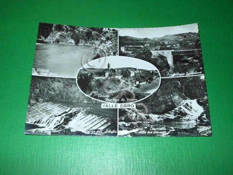 Cartolina Cartosio - Valle Erro - Vedute diverse 1955.