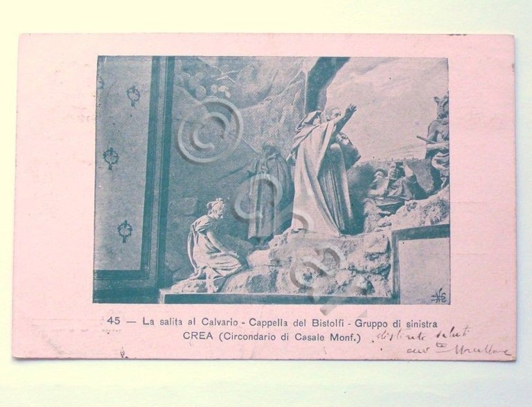 Cartolina Casale Monferrato -- Cappella del Bistolfi -- 1901