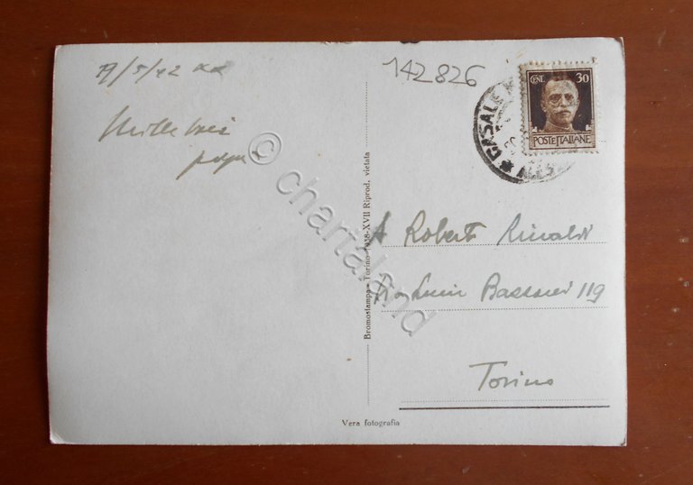 Cartolina Casale Monferrato - Chiesa di S. Domenico - 1942