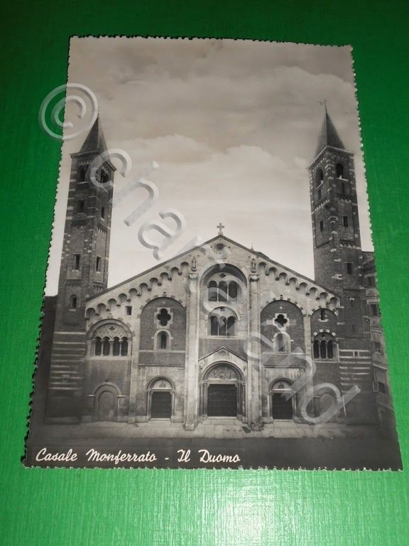 Cartolina Casale Monferrato - Il Duomo 1952