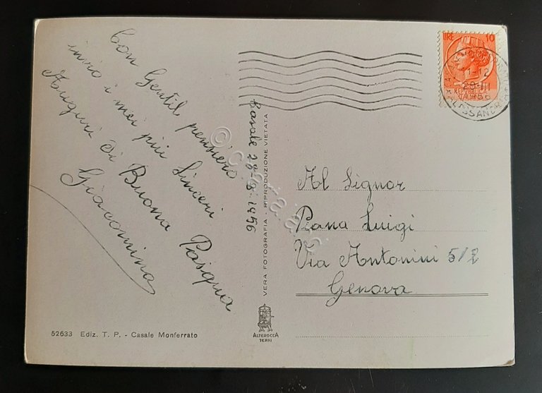 Cartolina Casale Monferrato - Lungo Po - 1956