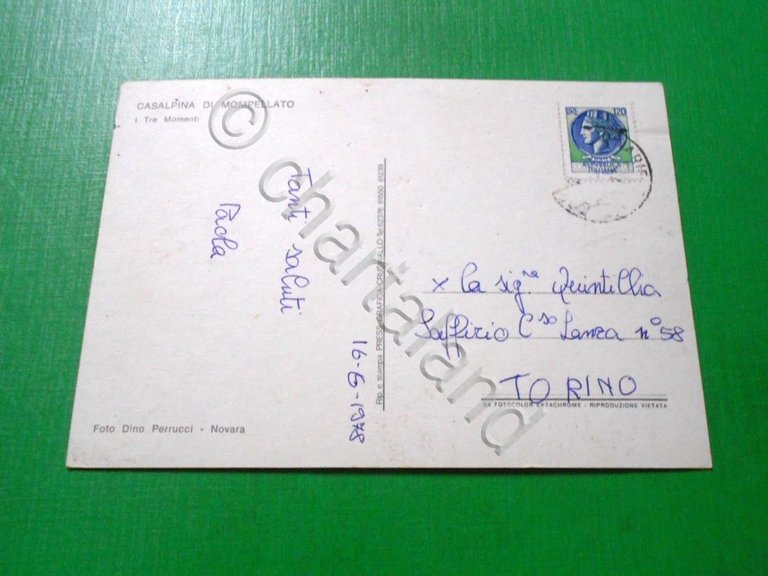 Cartolina Casalpina di Mompellato - I Tre Momenti 1978.