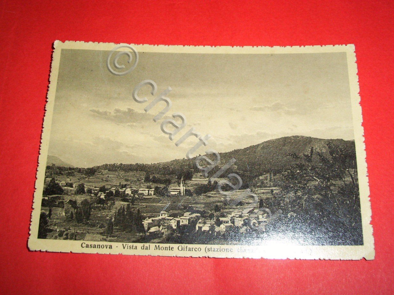 Cartolina Casanova Rovegno - Vista dal M. Gifarco 1937 | Immagine principale
