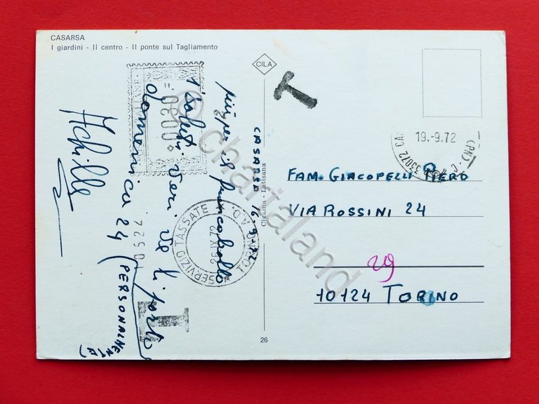 Cartolina Casarsa - Viste diverse - 1972.