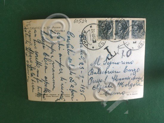 Cartolina Casatico m. 384 - Parma - Panorama - 1956