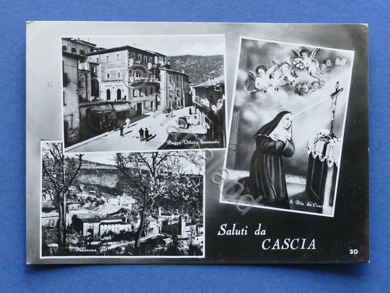 Cartolina Cascia - Varie vedute - S. Rita da Cascia …