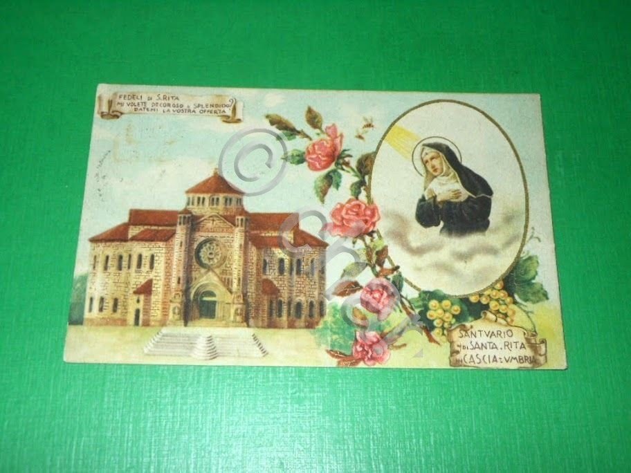 Cartolina Cascia ( Perugia ) - Santuario di Santa Rita …