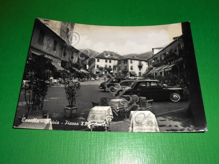 Cartolina Casella Scrivia - Piazza XXV Aprile 1966