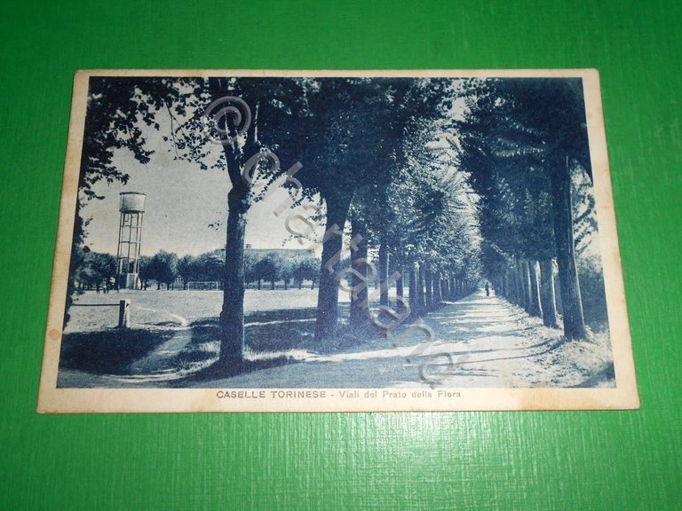 Cartolina Caselle Torinese - Viali del Prato della Fiera 1937.