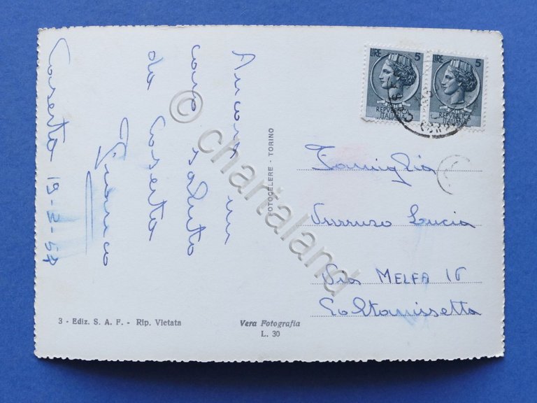 Cartolina Caserta - Stazione Ferroviaria - 1957.