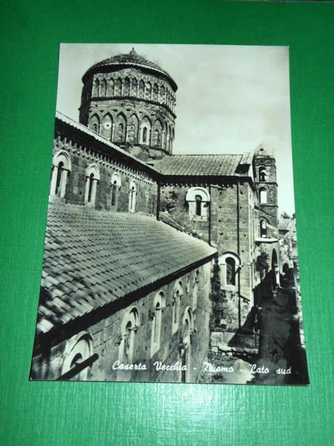 Cartolina Caserta Vecchia - Duomo - Lato Sud 1955 ca.