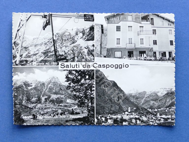 Cartolina Caspoggio - Varie vedute - 1955 ca..