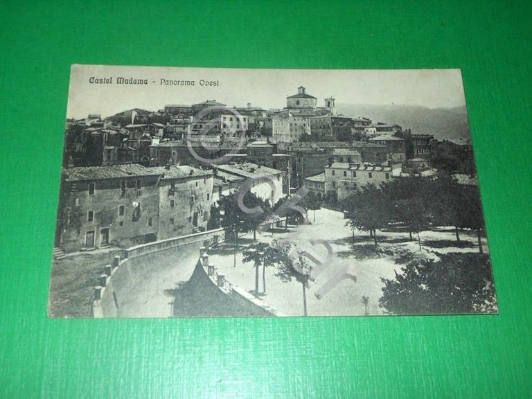Cartolina Castel Madama ( Roma ) - Panorama Ovest 1928