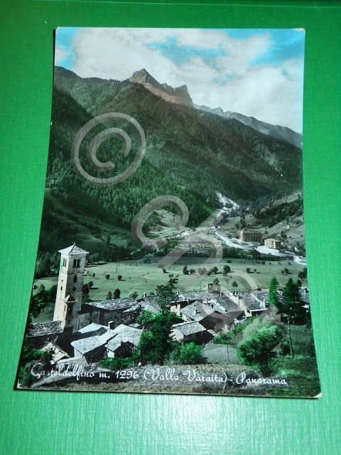 Cartolina Casteldelfino ( Valle Varaita ) - Panorama - 1960