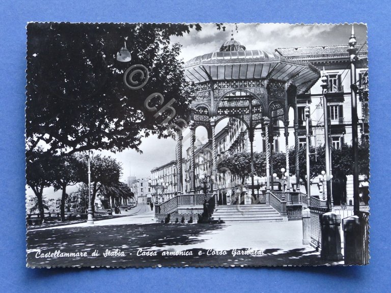 Cartolina Castellammare di Stabia - Cassa Armonica e Corso Garibaldi …