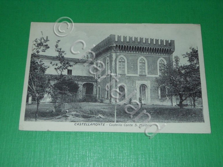 Cartolina Castellamonte - Castello Conte S. Martino 1935 ca