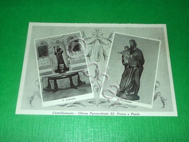 Cartolina Castellamonte - Chiesa Parrocchiale SS. Pietro e Paolo 1940 …