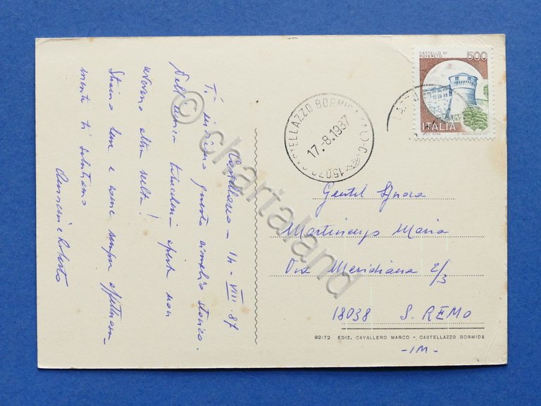 Cartolina Castellazzo Bormida - Panorama - 1987