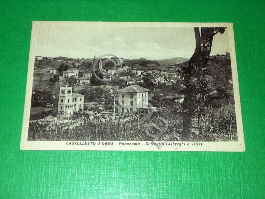 Cartolina Castelletto d'Orba - Panorama - Dettaglio 1940 ca.