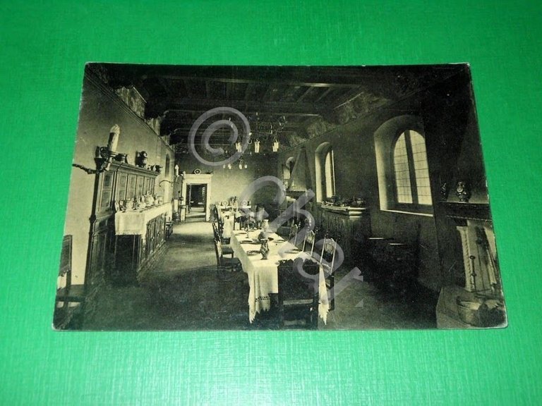 Cartolina Castello di Gradara - Sala da pranzo 1960 ca.