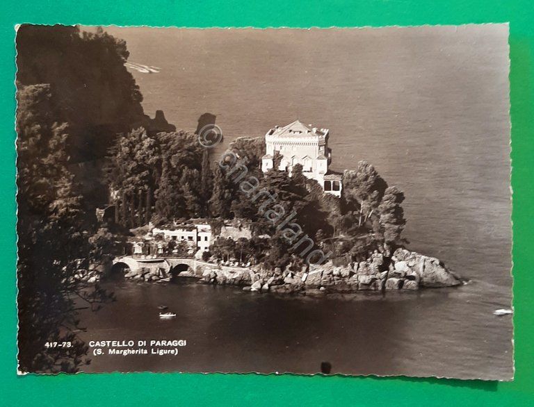 Cartolina Castello di Paraggi - S. Margherita Ligure - 1958