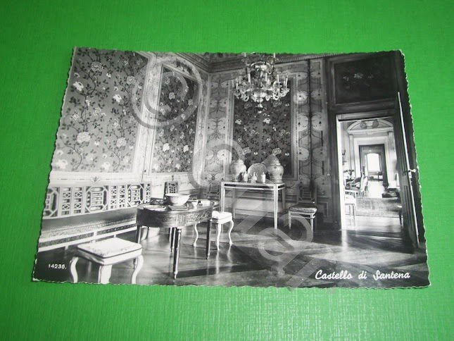 Cartolina Castello di Santena - Interno 1955 ca | Immagine Gallery 2