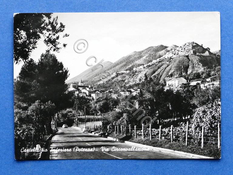 Cartolina Castelluccio Inferiore - Via Circonvallazione - 1960 ca..