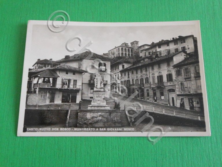 Cartolina Castelnuovo Don Bosco - Monumento a San Giovanni Bosco …