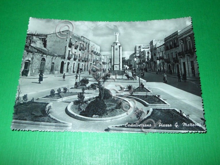 Cartolina Castelvetrano ( Trapani ) - Piazza G. Matteotti 1954 | Immagine Gallery 2