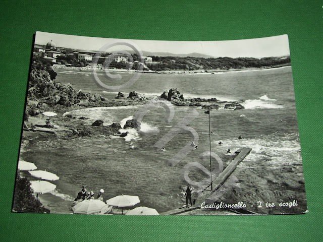 Cartolina Castiglioncello - I tre scogli 1950 ca
