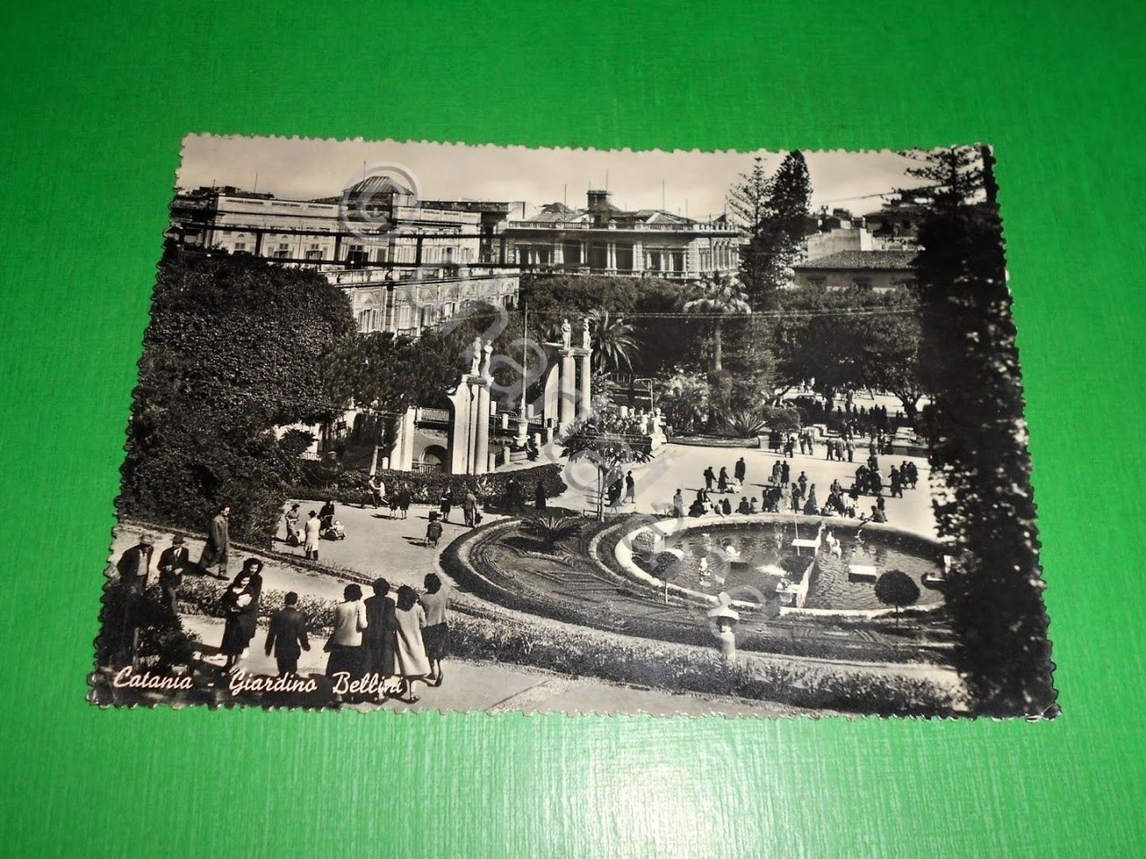 Cartolina Catania - Giardino Belfiore 1955.