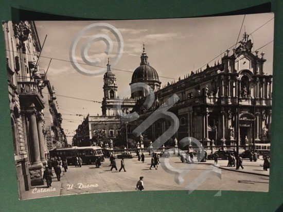 Cartolina Catania - Il Duomo - 1955