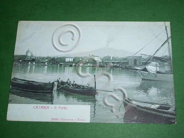 Cartolina Catania - Il Porto 1900 ca