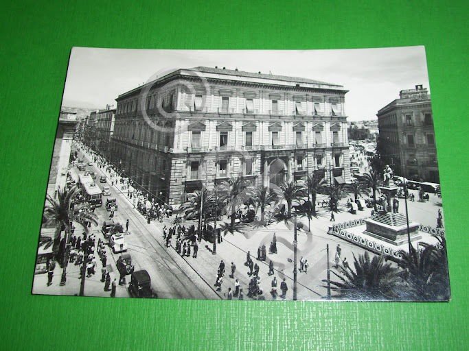 Cartolina Catania - Piazza Bellini e Via Etna 1953.