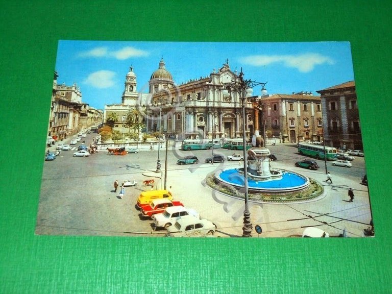 Cartolina Catania - Piazza Duomo 1971