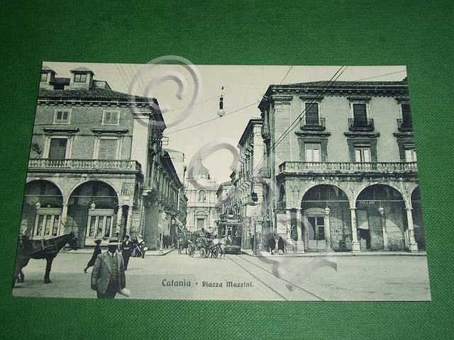 Cartolina Catania - Piazza Mazzini 1910 ca.