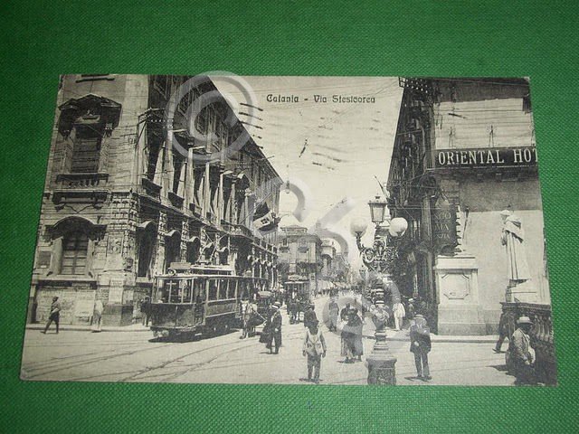 Cartolina Catania - Via Stesicorea 1920 ca.