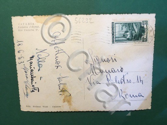 Cartolina Catania - Via Umberto I - 1953