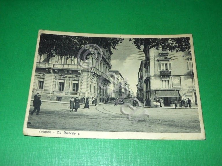 Cartolina Catania - Via Umberto I 1941.