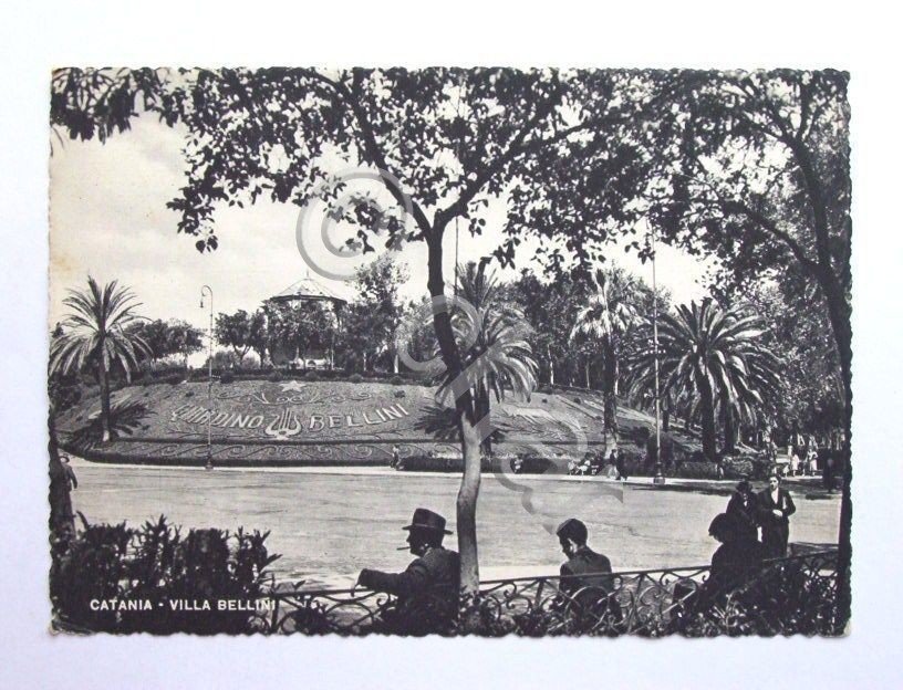 Cartolina Catania - Villa Bellini - 1955.