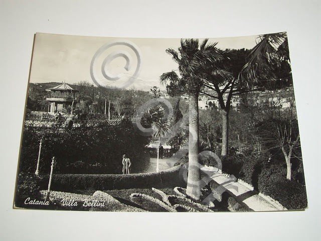Cartolina Catania - Villa Bellini 1949.