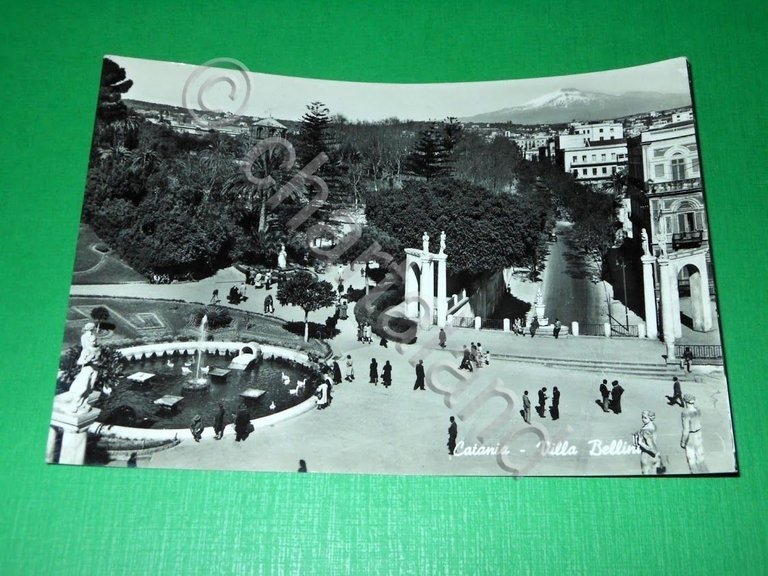 Cartolina Catania - Villa Bellini 1955 ca.